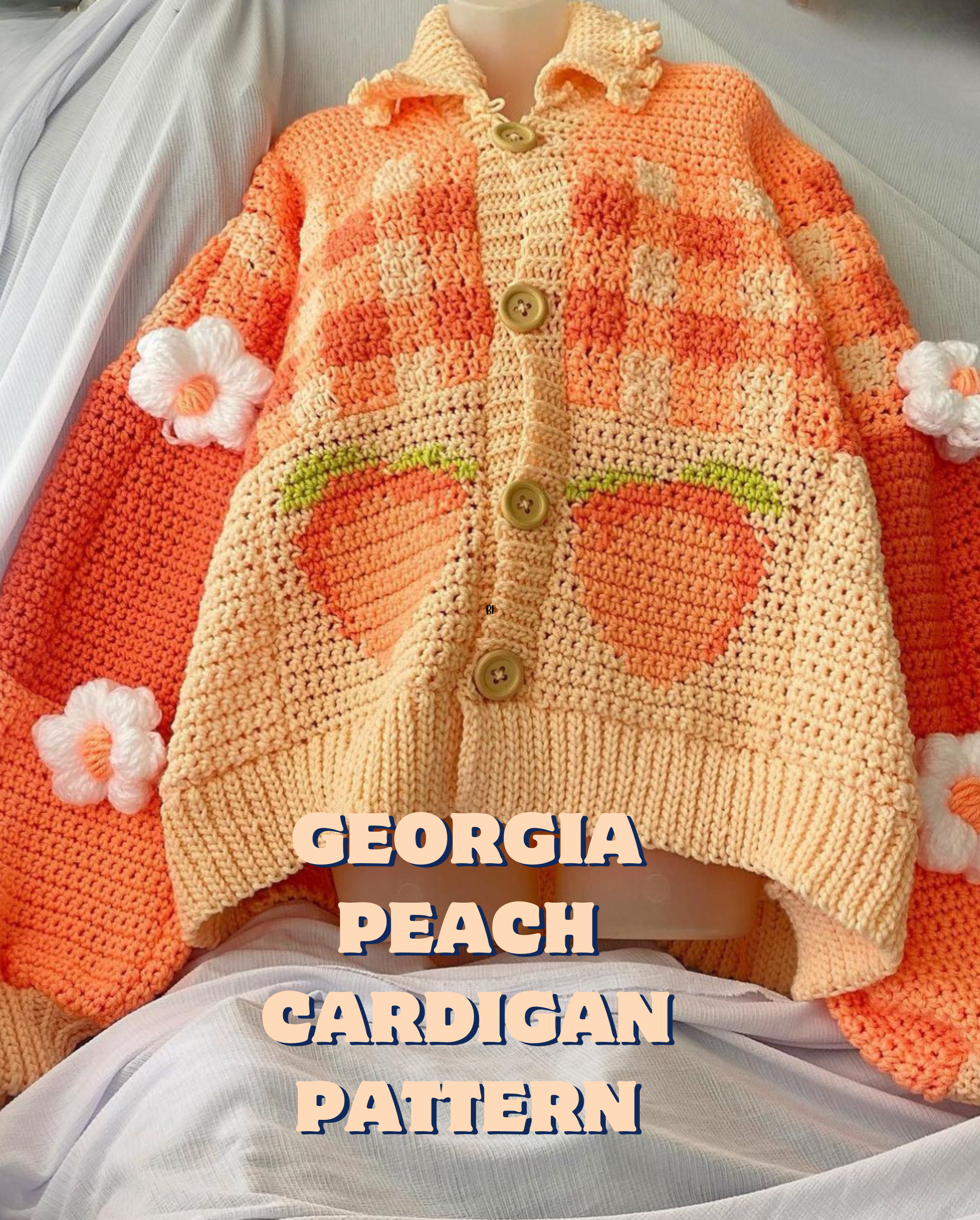 Georgia Peach Cardigan Pas a Pas